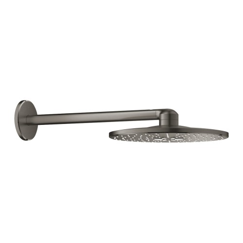 Grafitowa Deszczownica Grohe Rainshower SmartActive 310 deszczownica z ramieniem prysznicowym L-430mm, kolor grafit szczotkowany (brushed hard graphite) 26475AL0