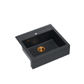 Zlewozmywak Quadron Bill 110 GraniteQ czarny/miedź (black diamond/elementy miedziane)  HCQB6054U8_PVDC1
