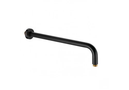 Czarne ramie ścienne do deszczownicy Kludi A-QA 665143900, L-400mm, kolor czarny-mat
