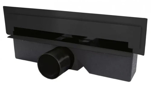 Ferro Wall Slim odpływ ścienny 300 mm, kolor czarny mat OLWS1-BL