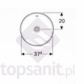 Geberit VariForm umywalka wpuszczana w blat, okrągła 40 cm kolor biały 500.700.01.2  rysunek techniczny