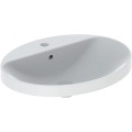 Geberit VariForm umywalka wpuszczana w blat owalna 60 cm, z otworem na baterię kolor biały 500.724.01.2