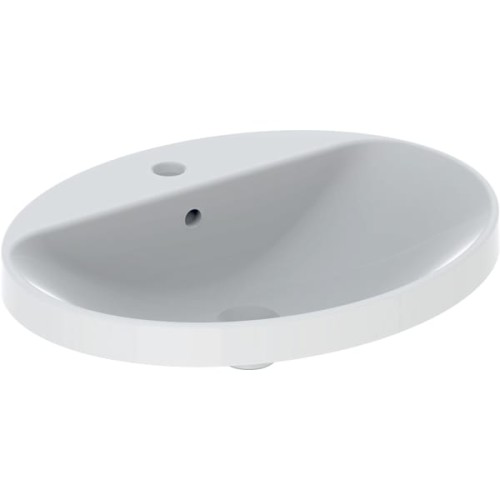Geberit VariForm umywalka wpuszczana w blat owalna 60 cm, z otworem na baterię kolor biały 500.724.01.2