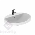 Geberit VariForm umywalka wpuszczana w blat owalna 60 cm, z otworem na baterię kolor biały 500.724.01.2
