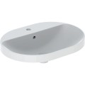 Geberit VariForm umywalka wpuszczana w blat, eliptyczna 60 cm z otworem na baterię, kolor biały 500.732.01.2