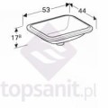Geberit Variform umywalka podblatowa 45x35cm, kolor biały 500.762.01.2