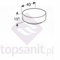 Geberit VariForm umywalka stawiana na blat okrągła 40 cm, kolor biały 500.768.01.2 rysunek techniczny