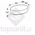 Geberit VariForm Umywalka stawiana na blat owalna, 55 cm, kolor biały 500.771.01.2 rysunek techniczny