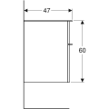 Geberit Smyle Square szafka wisząca boczna, kolor lava / lakierowany matowy 500.357.JK.1