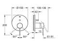 Bateria wannowa podtynkowa Grohe Essence grafit szczotkowany grafit (hard graphite) 24058A01
