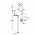Bateria umywalkowa Kludi Bozz 382883976 rozmiar M z korkiem klik-klak (Push Open) kolor czarny-mat