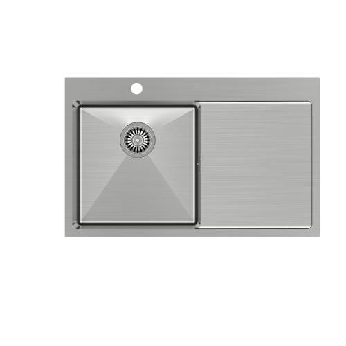 Zlewozmywak kuchenny Quadron Russel 111 SteelQ 780x480mm 1-komora z ociekaczem, stal szczotkowana HB7912BS
