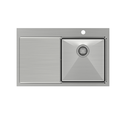 Zlewozmywak Quadron Russel 111 SteelQ 780x480mm 1-komora z ociekaczem, stal szczotkowana  HB7912-RBS