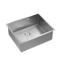 Stalowy Zlewozmywak Quadron Anthony 54cm Stal szczotkowana podwieszany/ wpuszczany MF5444BS