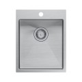 Quadron Russel 90 SteelQ zlewozmywak R10 stal szlachetna z syfonem stal szlachetna 1-komorowy b/o HB4050BS