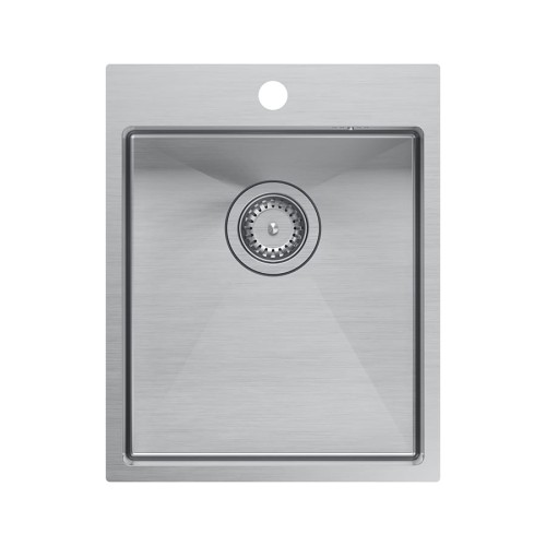 Quadron Russel 90 SteelQ zlewozmywak R10 stal szlachetna z syfonem stal szlachetna 1-komorowy b/o HB4050BS