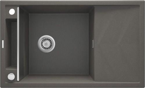 Deante Magnetic Zlewozmywak granitowy magnetyczny 1-komorowy z ociekaczem kolor antracyt metalik 82x50 cm ZRM_T113 rysunek techniczny
