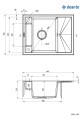 4a7fda90606da05ec94aa9f07b763ff3Deante Magnetic Zlewozmywak granitowy magnetyczny 1-komorowy z ociekaczem kolor antracyt metalik 64x50 cmZRM_T11A
rysunek techniczny