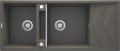 Deante Magnetic Zlewozmywak granitowy magnetyczny 2-komorowy z ociekaczem kolor antracyt metalik ZRM_T213