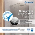 Deante Kerria Plus Drzwi prysznicowe systemu 90 cm składane kolor chrom KTSX041P
