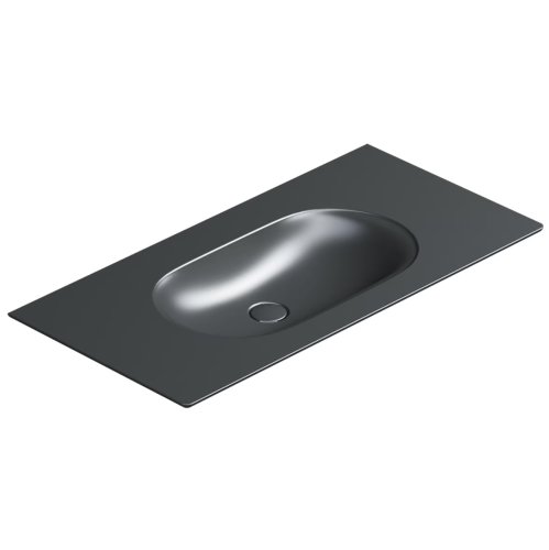 Czarna umywalka Catalano Horizon 1100HZNS umywalka 100x50cm, bez otworu na baterię kolor czarny-mat (satin black)