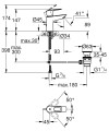 Bateria umywalkowa Grohe Bauloop 23335001 (rozmiar S) kolor chrom - rysunek techniczny