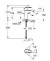 Bateria umywalkowa Grohe Bauloop 23917001 (rozmiar M) kolor chrom