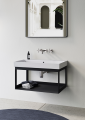 Umywalka GSI Ceramica Nubes 80x50cm powłoka Extraglaze Antibacterial kolor biały połysk (bianco lucido) 9622111 - aranżacja