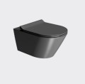 Toaleta GSI Ceramica Kube X Swirlflush 55x36cm kolor czarny mat (ardesia opaco) 941526