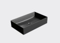 Umywalka GSI Ceramica Kube X 60x37cm powłoka Extraglaze Antibacterial kolor czarny mat (ardesia opaco) 94532