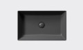 Umywalka GSI Ceramica Kube X 60x37cm powłoka Extraglaze Antibacterial kolor czarny mat (ardesia opaco) 94532