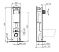 Ideal Standard Prosys Eco M, stelaż podtynkowy 30 cm, E233267 rysunek techniczny