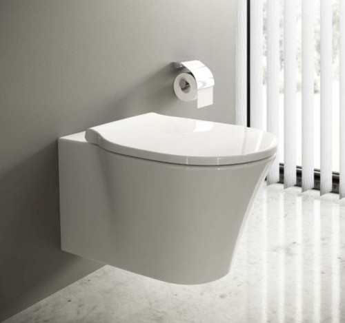Miska z deską Ideal Standard Connect Air Aquablade E005401+E036801 54x36cm, kolor biały
