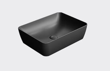 Czarna umywalka GSI Ceramica Nubes 50x38cm, kolor czarny-mat (ardesia opaco) 903726