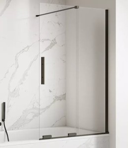 New Trendy Smart Black parawan nawannowy przesuwny 150x150, wspornik prostopadły profile czarne EXK-4205