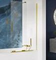 New Trendy Smart Light Gold parawan nawannowy przesuwny 90x150, wspornik prostopadły profil złoty EXK-4303