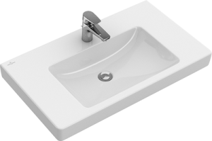 Villeroy & Boch Subway 2.0 Umywalka prostokątna, 80 x 47 cm, z przelewem, Weiss Alpin, 71758G01