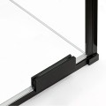 New Trendy Smart Black parawan nawannowy przesuwny 100x150, wspornik prostopadły profile czarne EXK-4200