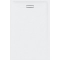 Geberit Sestra brodzik prostokątny 90x70 cm z odpływem liniowym, kolor biały/struktura łupka 550.202.00.2