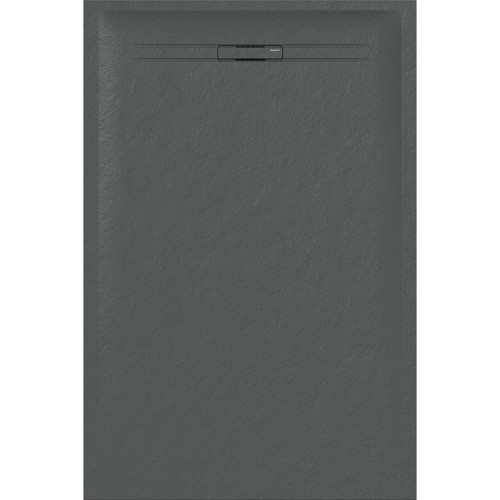 Geberit Sestra brodzik prostokątny 100x70cm z odpływem liniowym, kolor grafit/struktura łupka 550.223.00.2