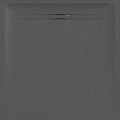 Geberit Sestra brodzik kwadratowy 90x90cm z odpływem liniowym, kolor grafit/struktura łupka 550.270.00.2