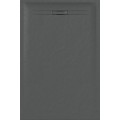 Geberit Sestra brodzik prostokątny 160x80cm z odpływem liniowym, kolor grafit/struktura łupka 550.278.00.2