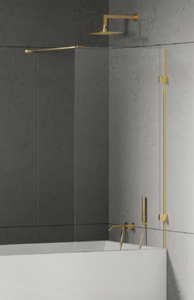 New Trendy Eventa parawan nawannowy 70x150, wspornik prostopadły profil złoty połysk EXK-4894-WP