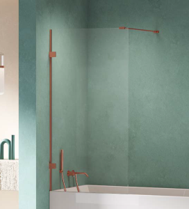 New Trendy Eventa parawan nawannowy 60 cm, wspornik skośny profil miedź połysk EXK-5694