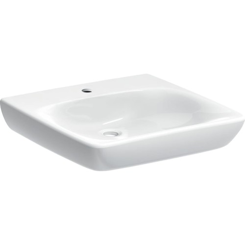 Geberit Selnova Comfort umywalka prostokątna 65cm z otworem na baterię kolor biały 550.203.00.2