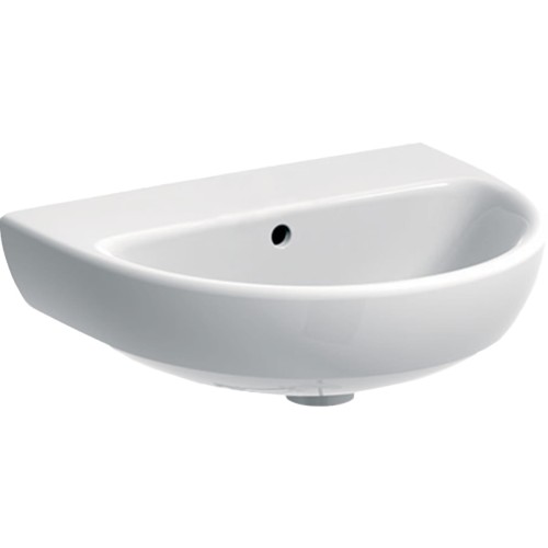 Geberit Selnova umywalka półokrągła 50cm bez otworu na baterię kolor biały 550.207.00.2