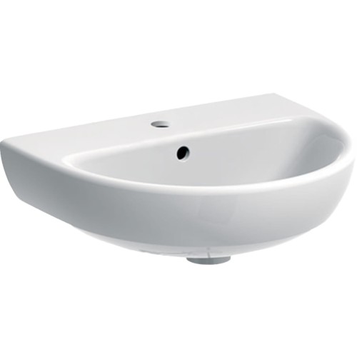 Geberit Selnova umywalka półokrągła 50cm z otworem na baterię kolor biały 550.212.00.2