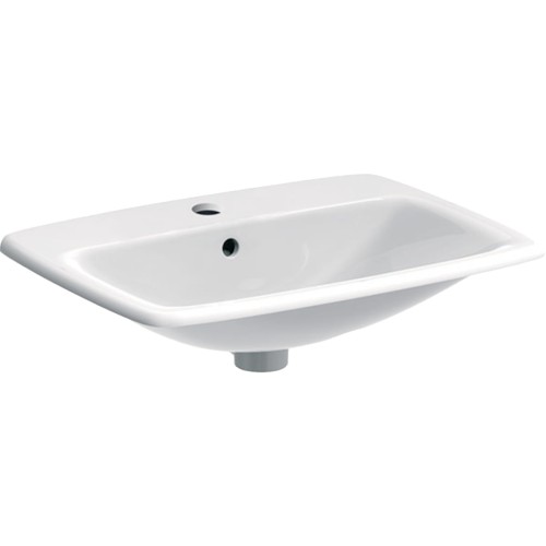 Geberit Selnova Square umywalka prostokątna 60cm z otworem na baterię kolor biały 500.307.01.7