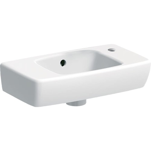 Geberit Selnova Compact umywalka prostokątna 45cm z otworem na baterię kolor biały 500.318.01.5