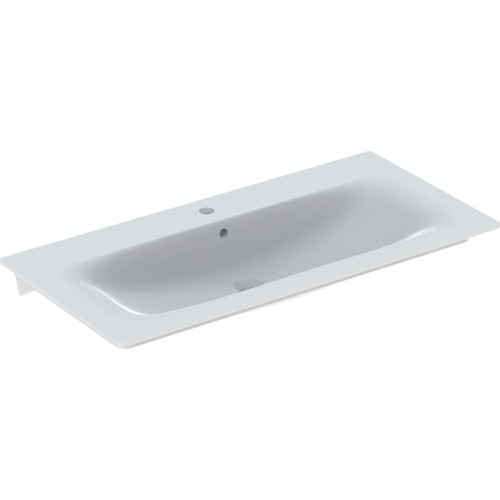 Geberit Selnova Square umywalka prostokątna 100cm z otworem na baterię kolor biały 500.997.00.1